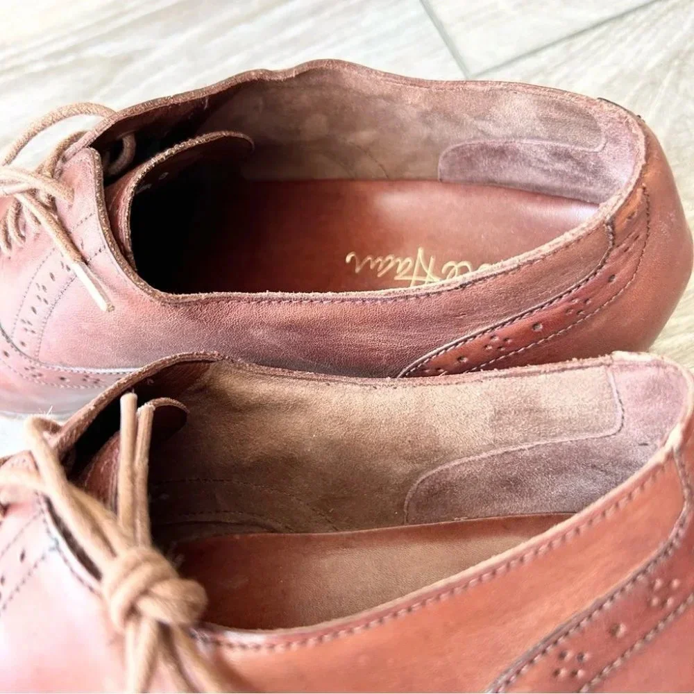 Cole Haan Full Leather Lace Up Oxfords in British Tan